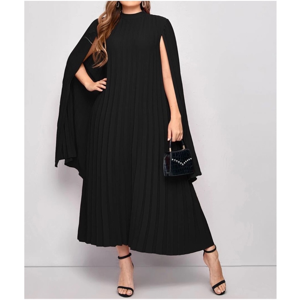 Classic Pleated Evening Formal Holiday Dress - Picture 1 of 12